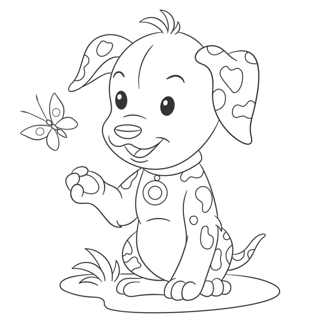 Free Dog Picture To Color In