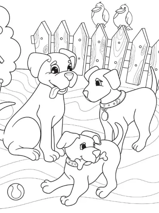 Free Dog Picture To Color In