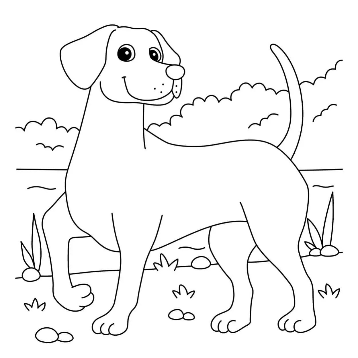 Free Dog Picture To Color In