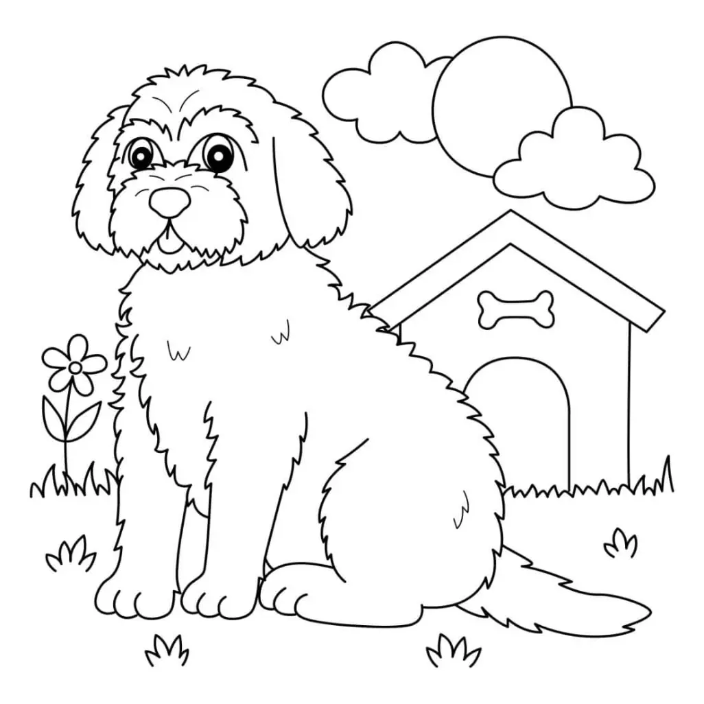 Free Dog Picture To Color In