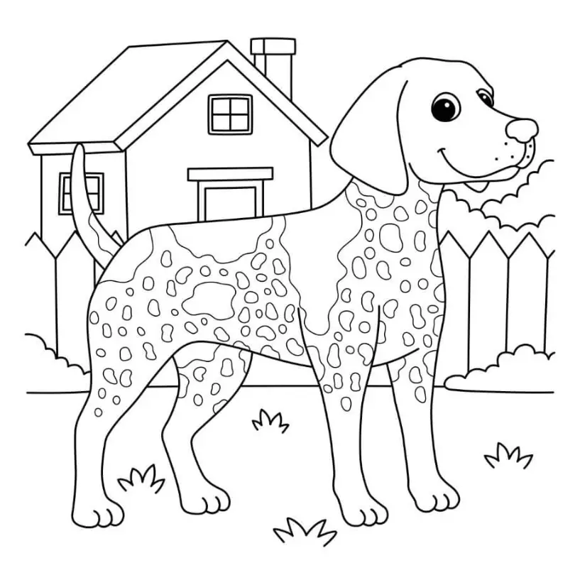 Free Dog Picture To Color In