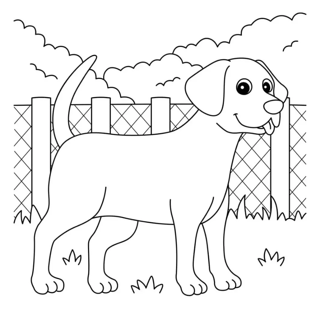 Free Dog Picture To Color In