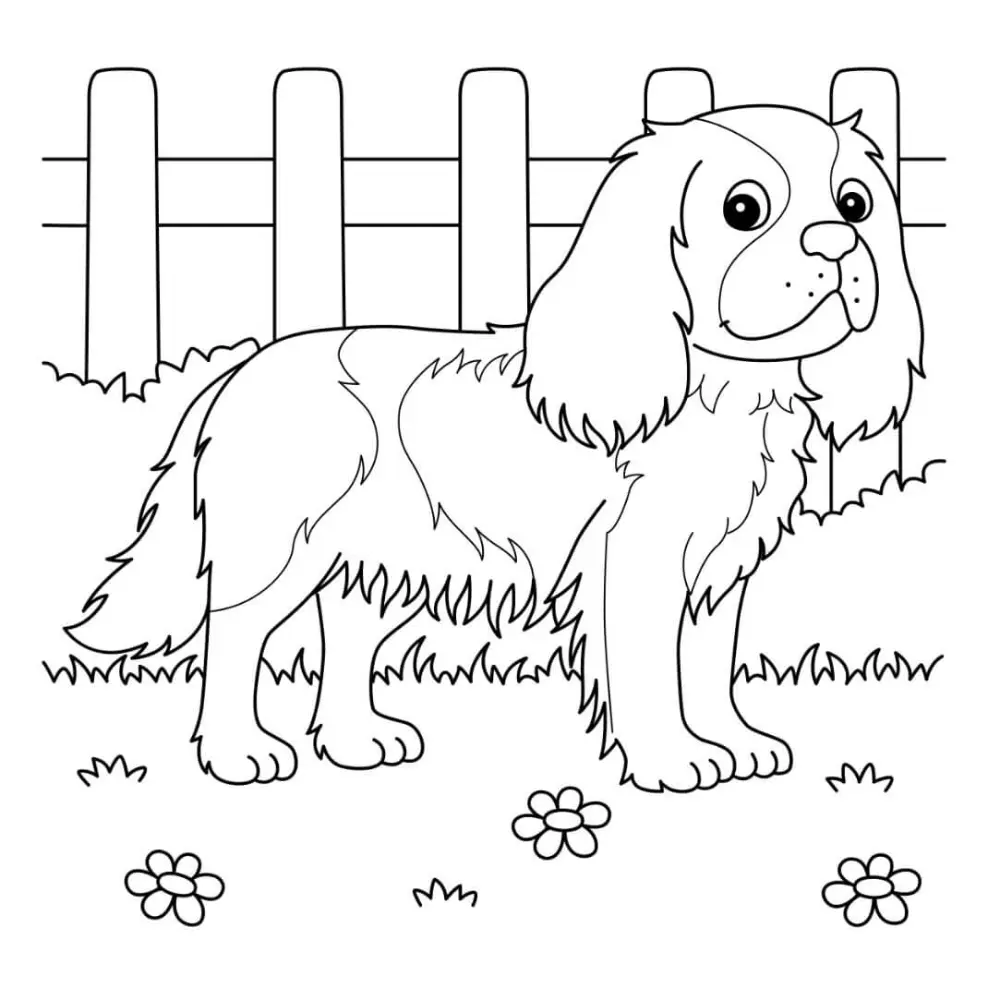 Free Dog Picture To Color In