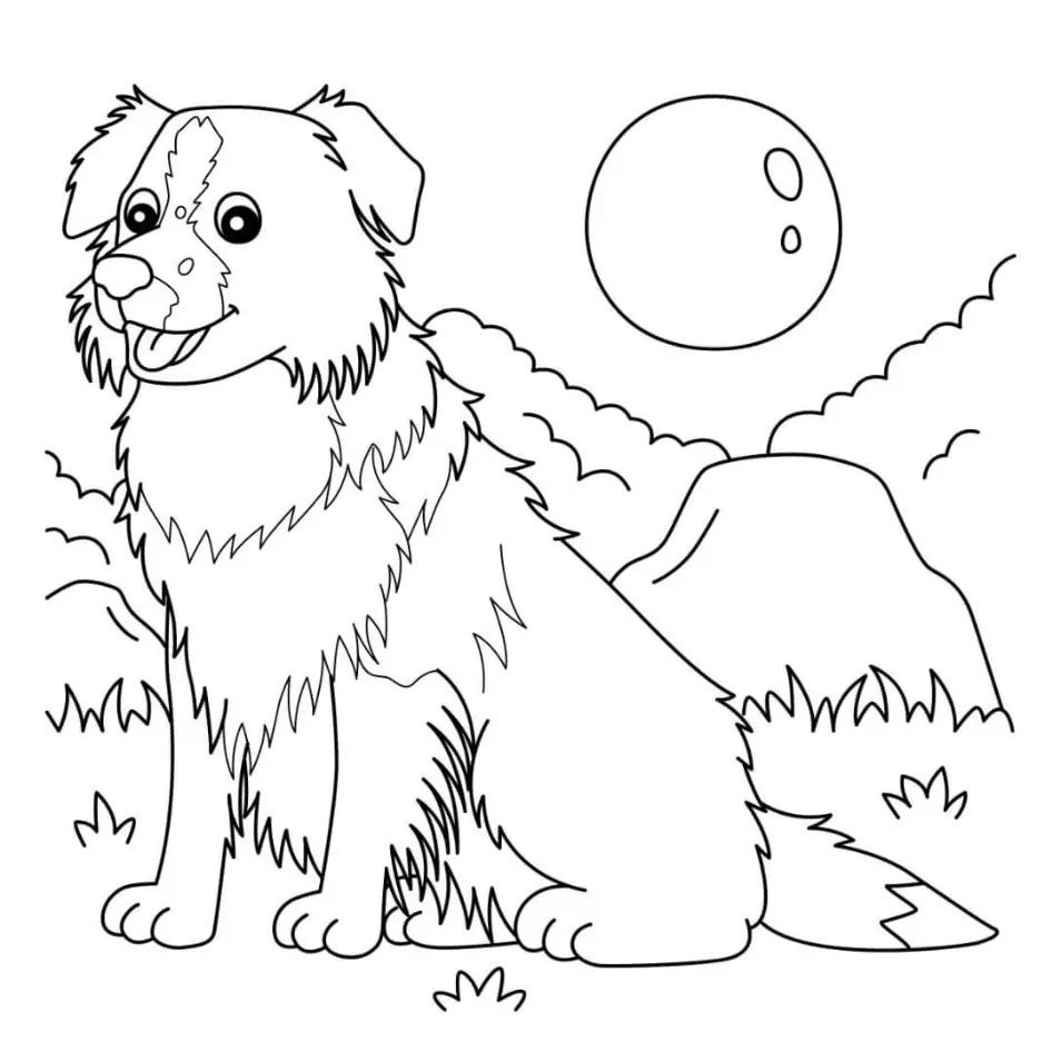 Free Dog Picture To Color In