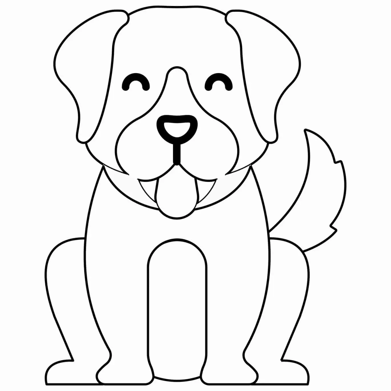 Free Dog Picture To Color In