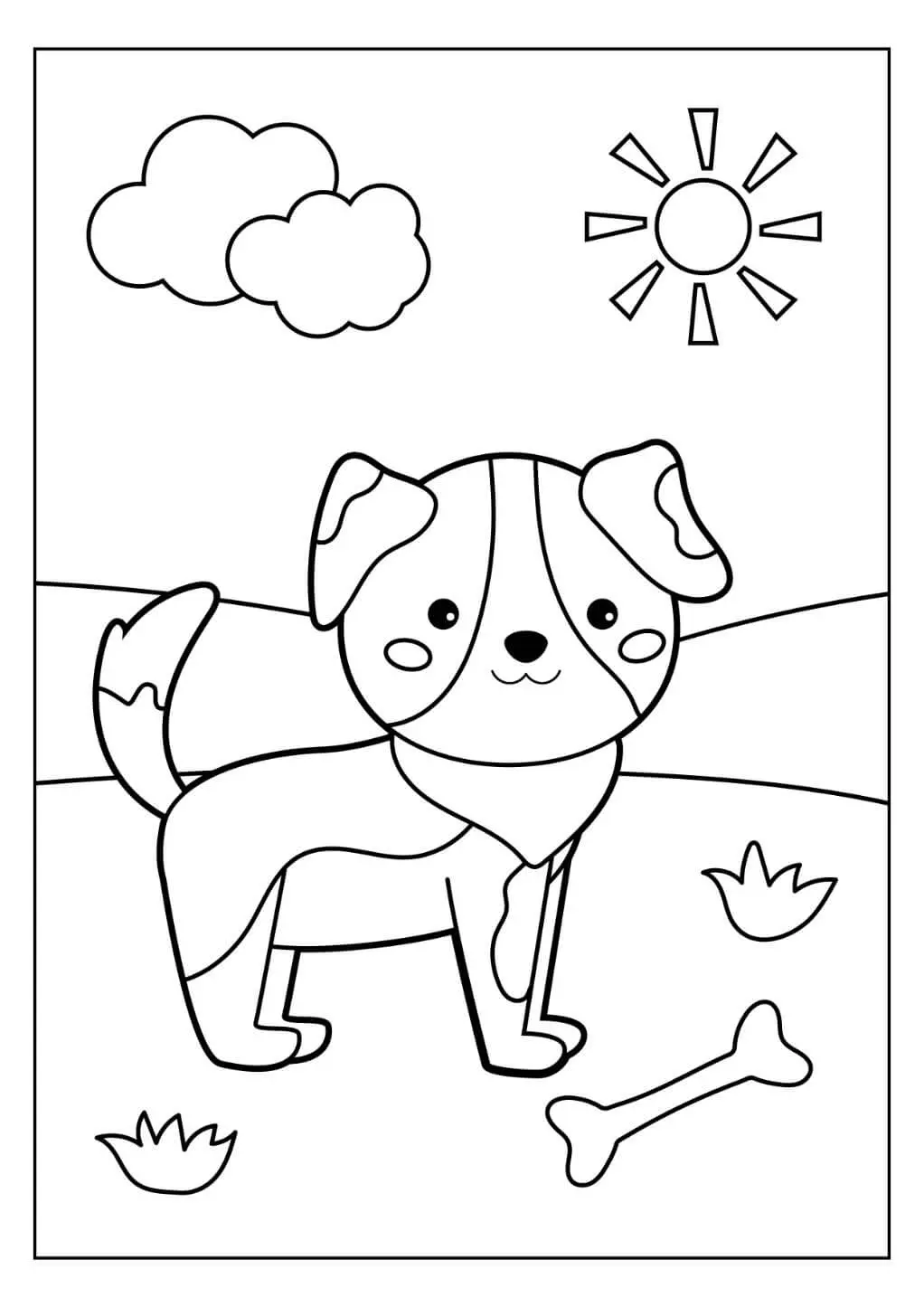 Free Dog Picture To Color In