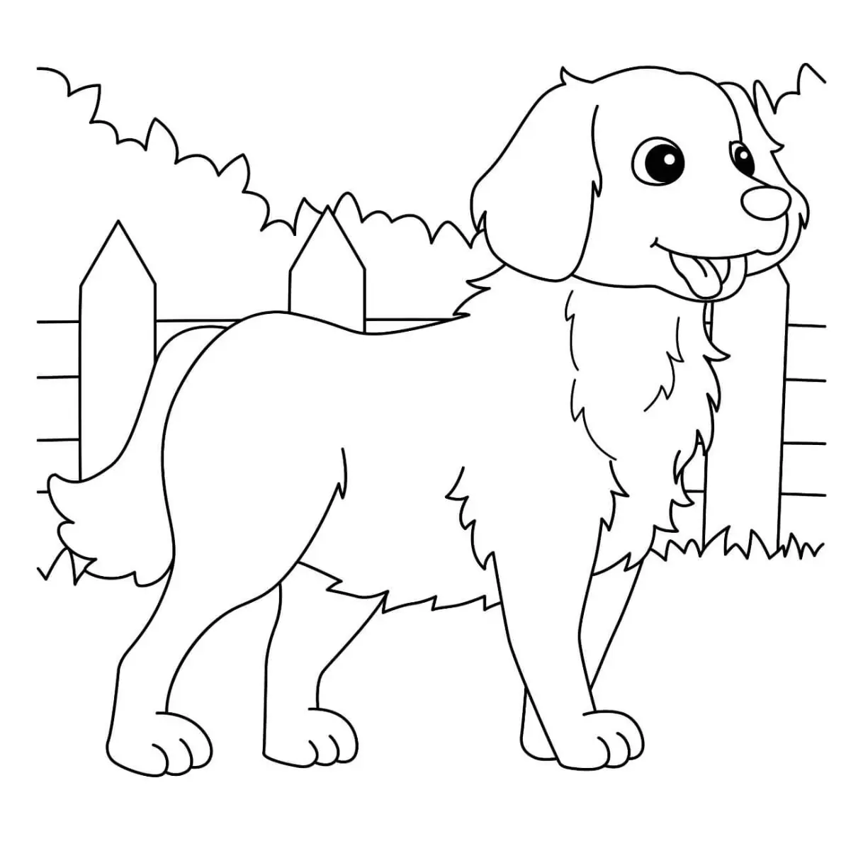 Free Dog Picture To Color In