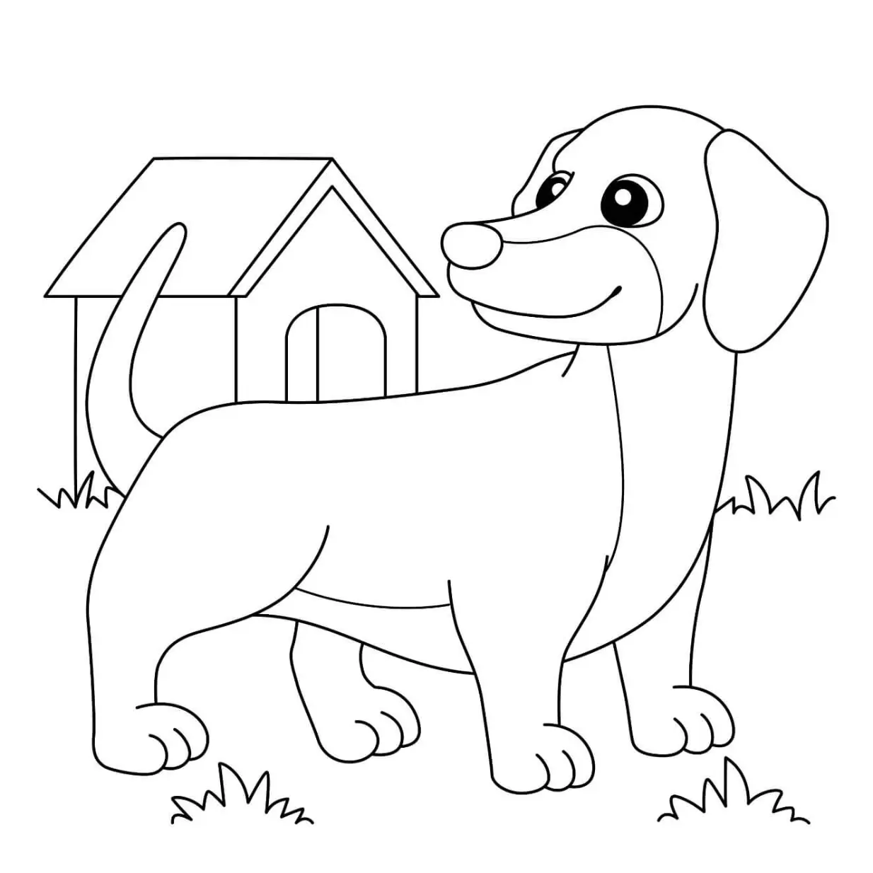 Free Dog Picture To Color In