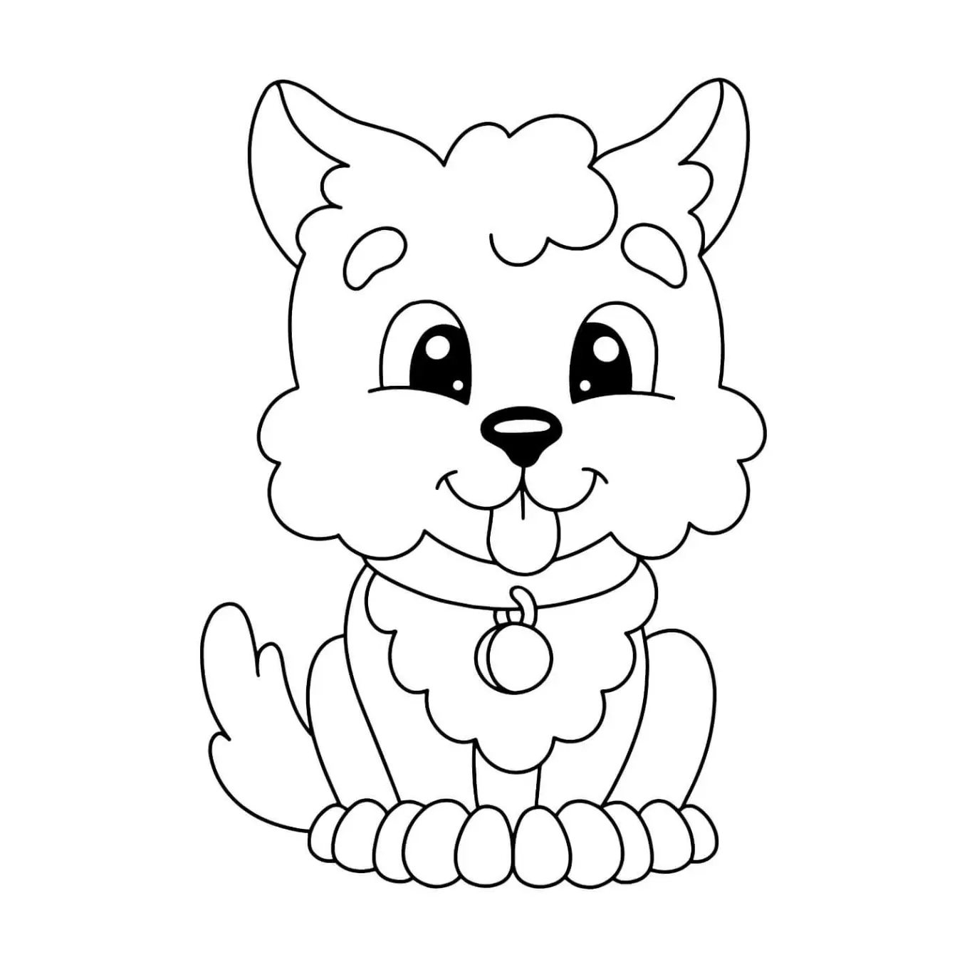 Free Dog Picture To Color In