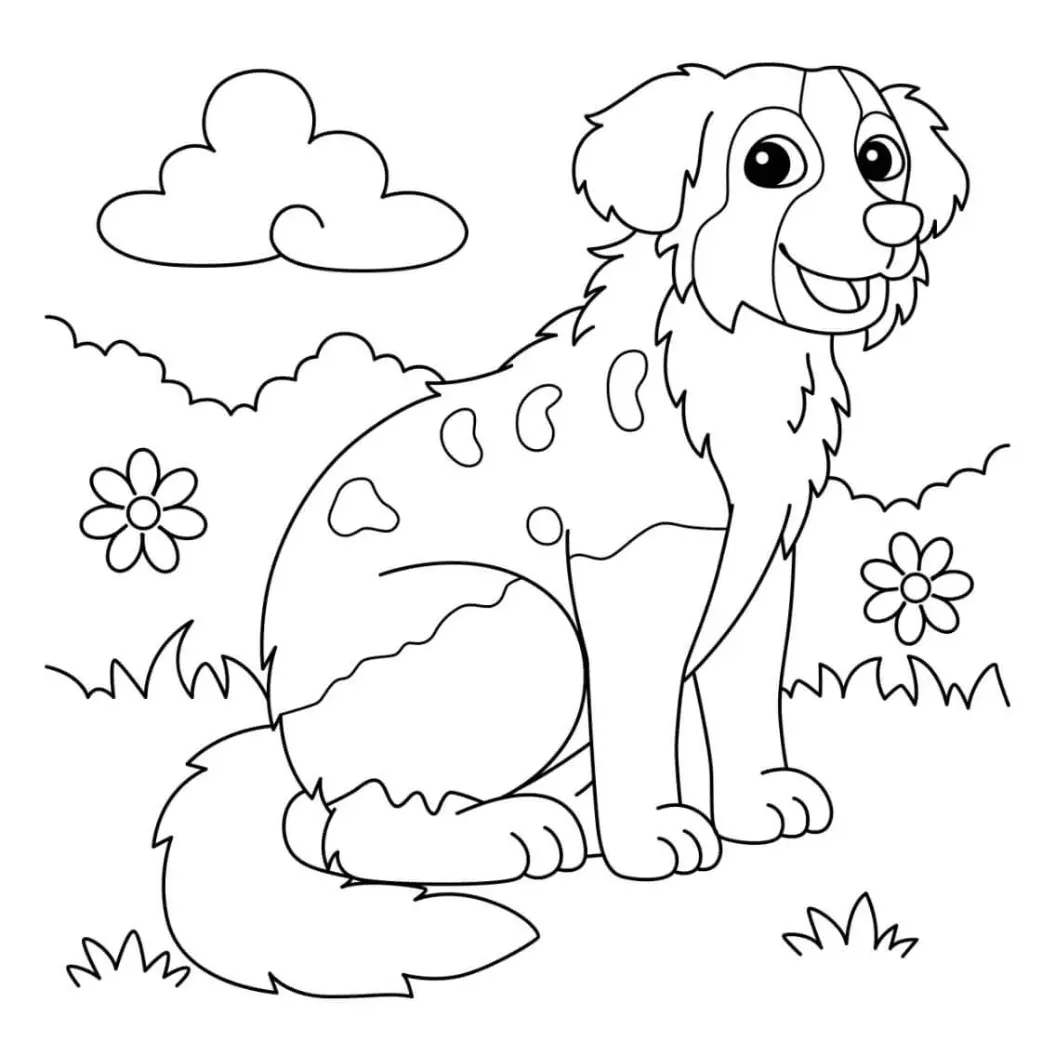 Free Dog Picture To Color In