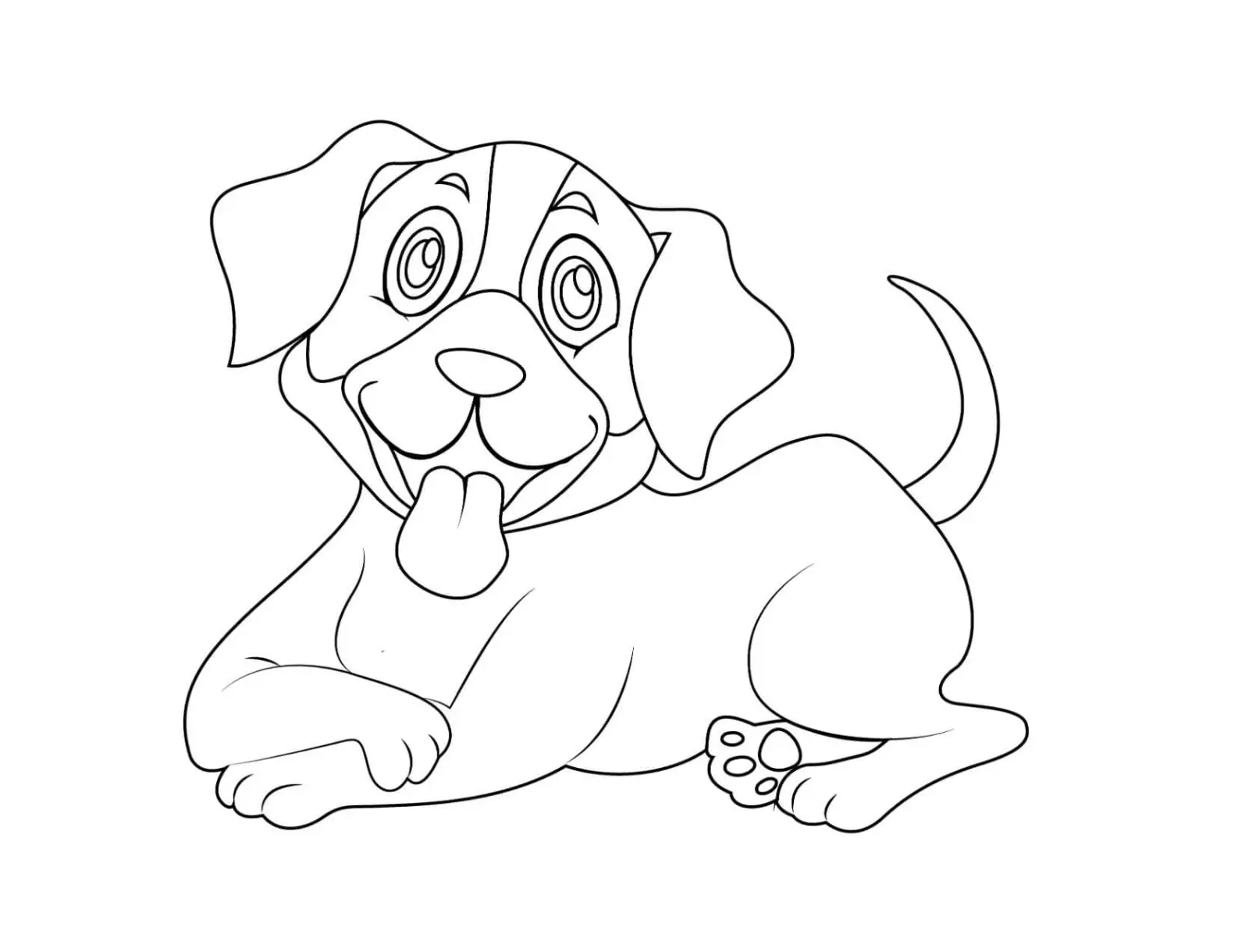 Free Dog Picture To Color In