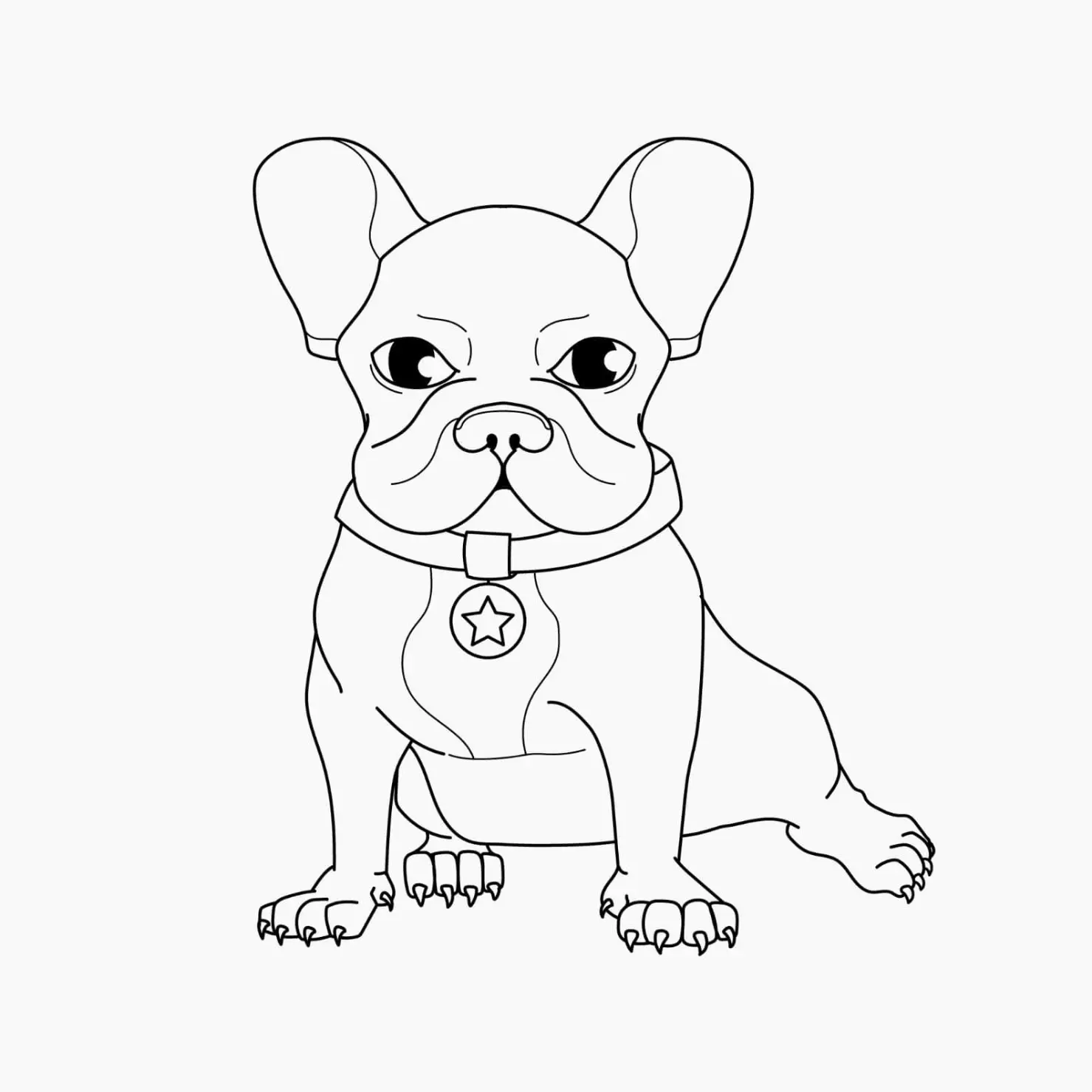 Free Dog Picture To Color In