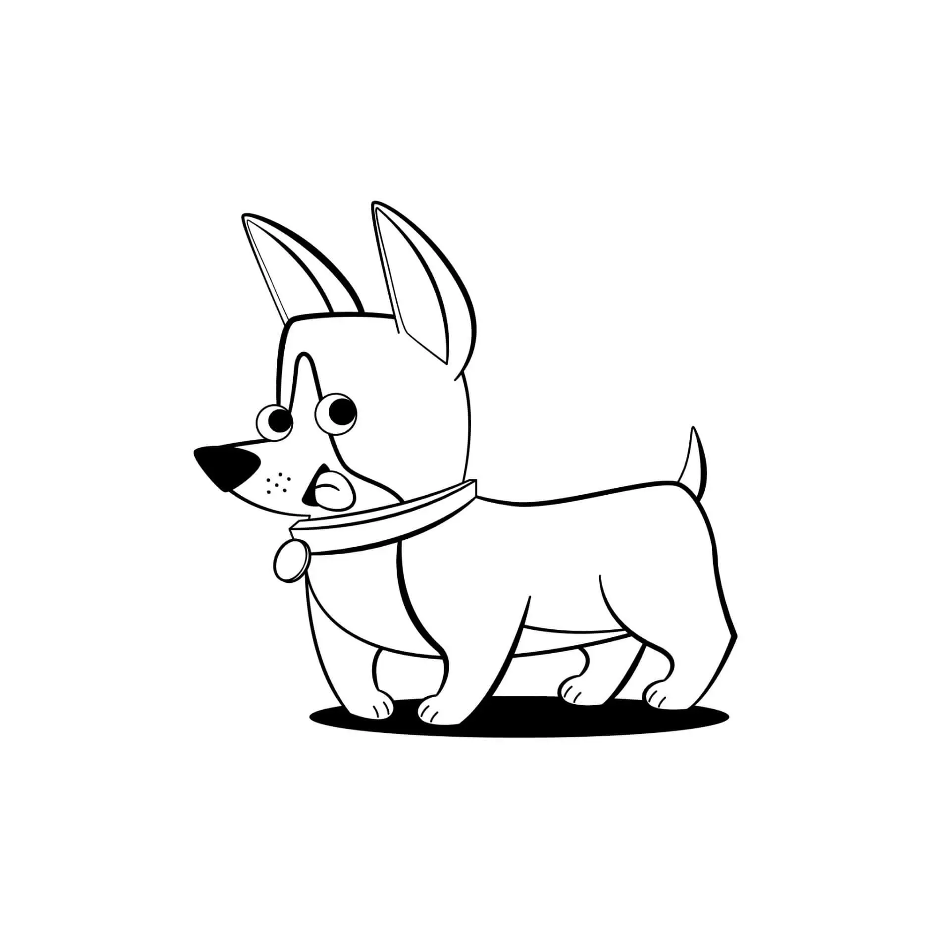 Free Dog Picture To Color In