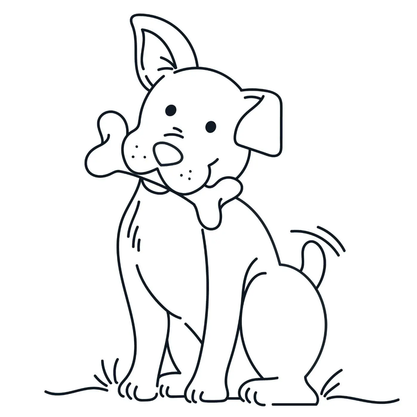 Free Dog Picture To Color In