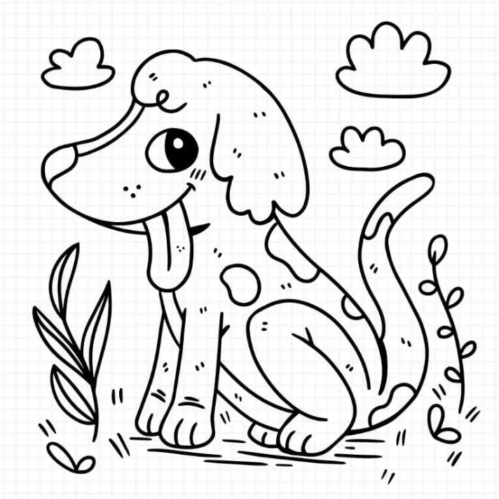 Free Dog Picture To Color In