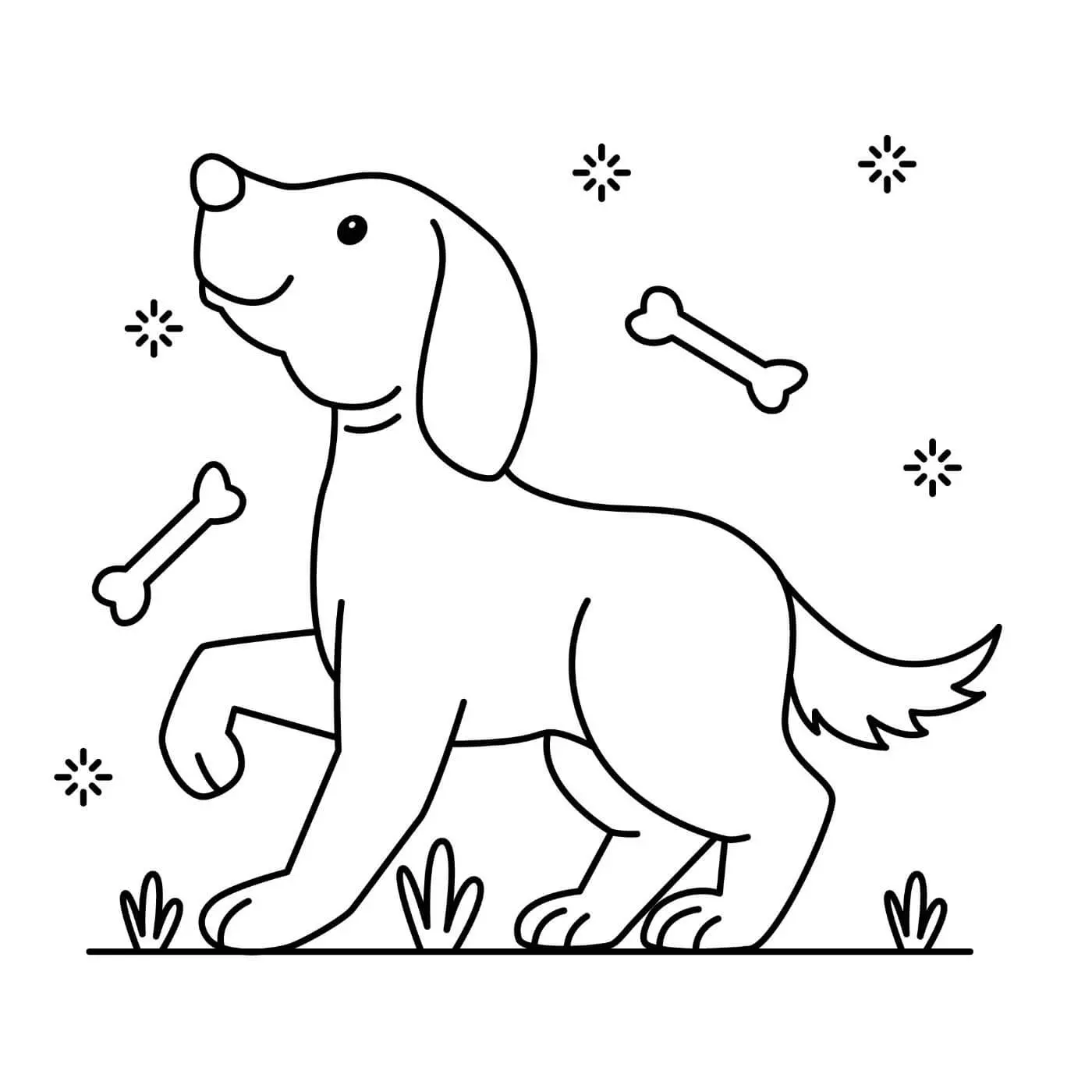 Free Dog Picture To Color In