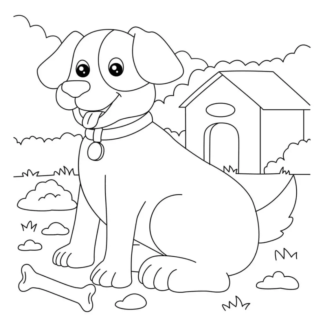 Free Dog Picture To Color In