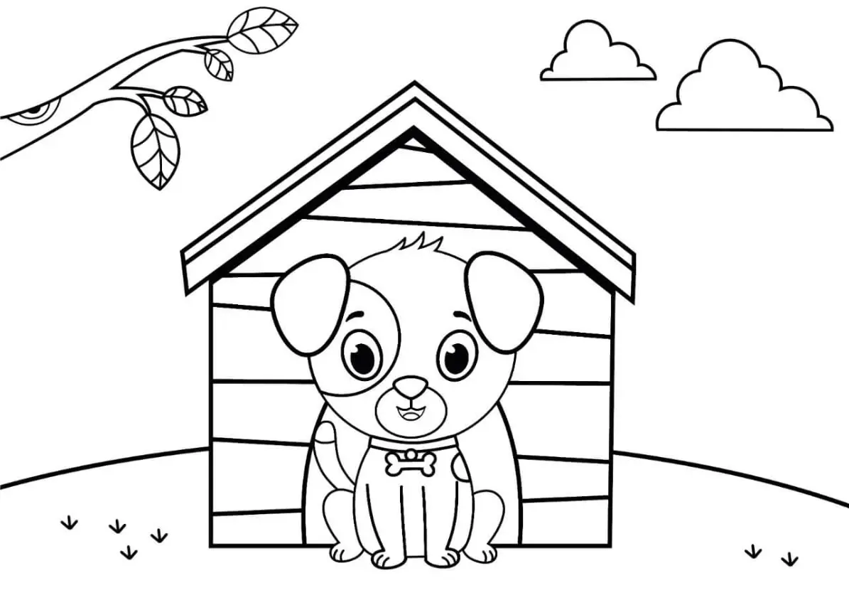 Free Dog Picture To Color In