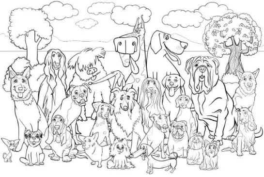 Free Dog Picture To Color In