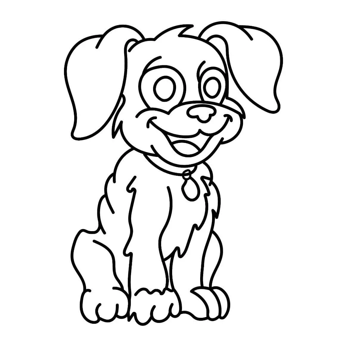 Free Dog Picture To Color In