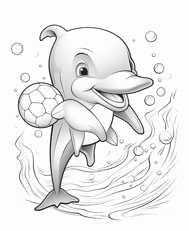 Free Dolphin Picture To Color In