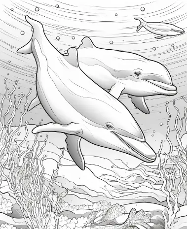 Free Dolphin Picture To Color In