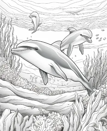 Free Dolphin Picture To Color In