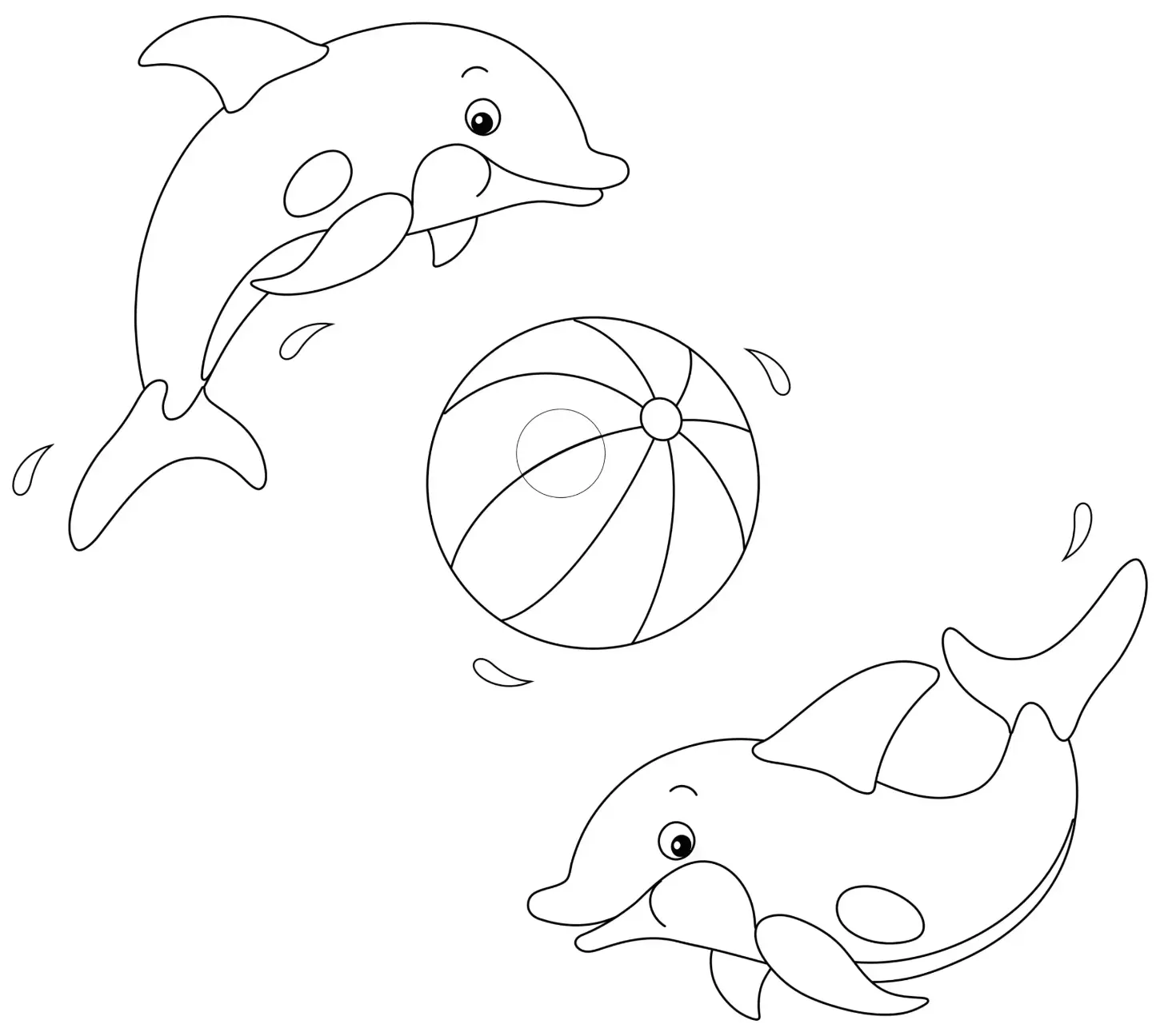 Free Dolphin Picture To Color In