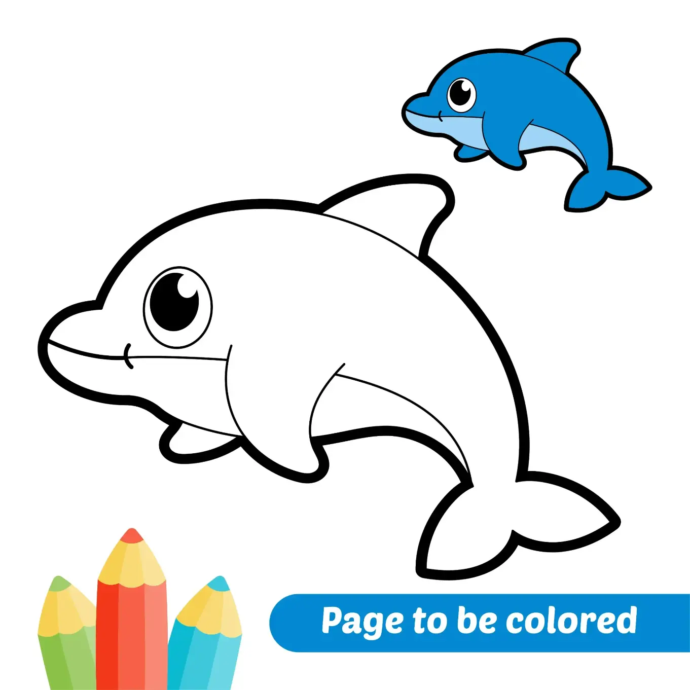 Free Dolphin Picture To Color In