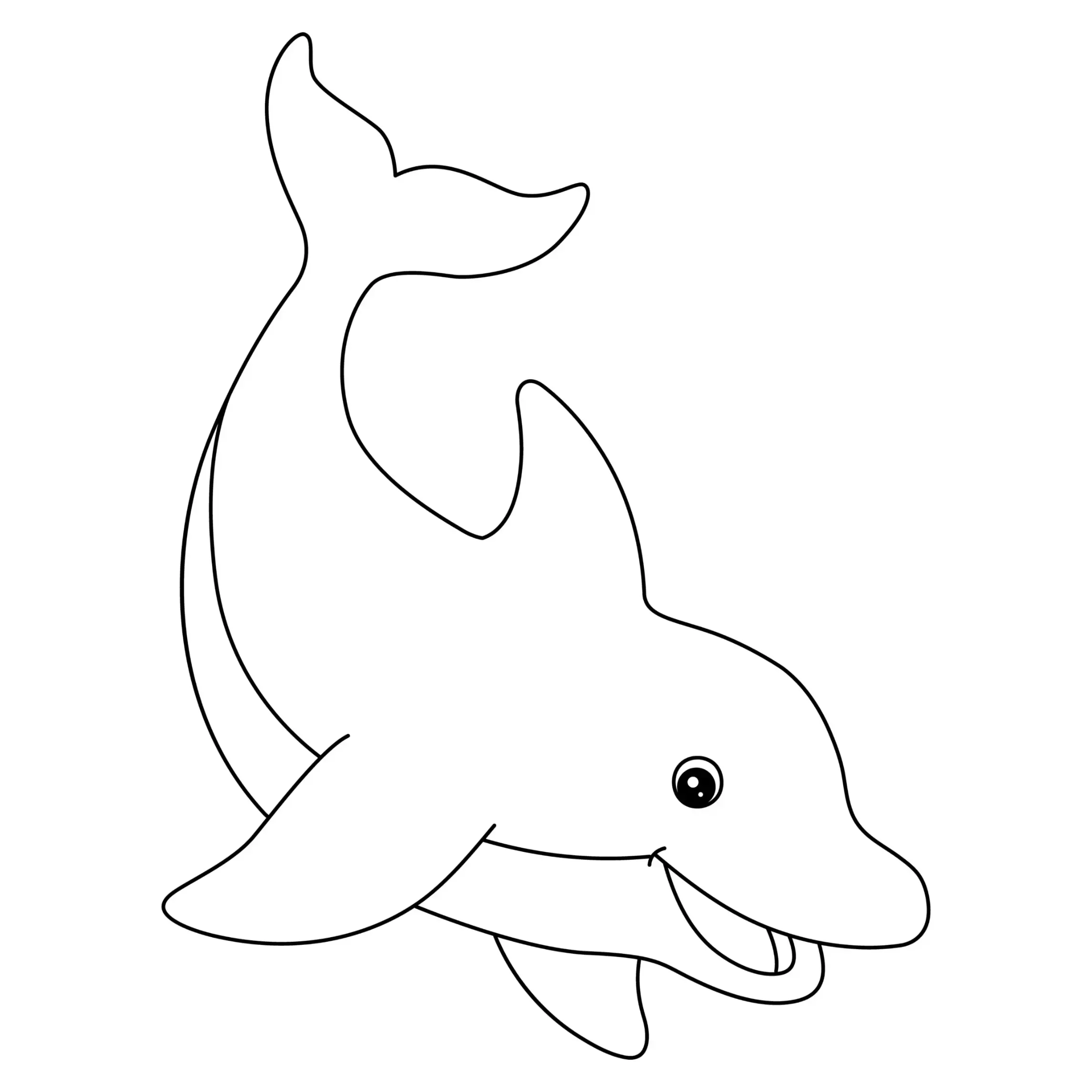 Free Dolphin Picture To Color In