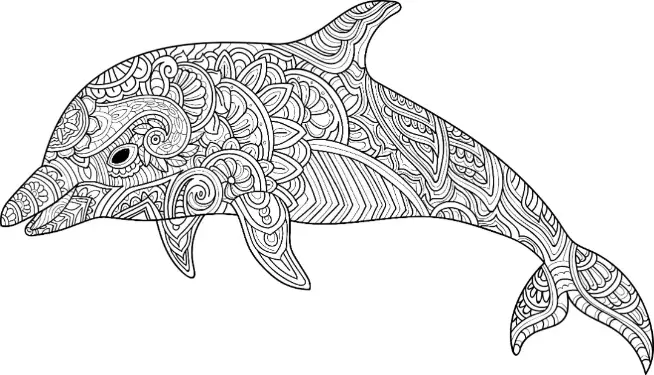 Free Dolphin Picture To Color In