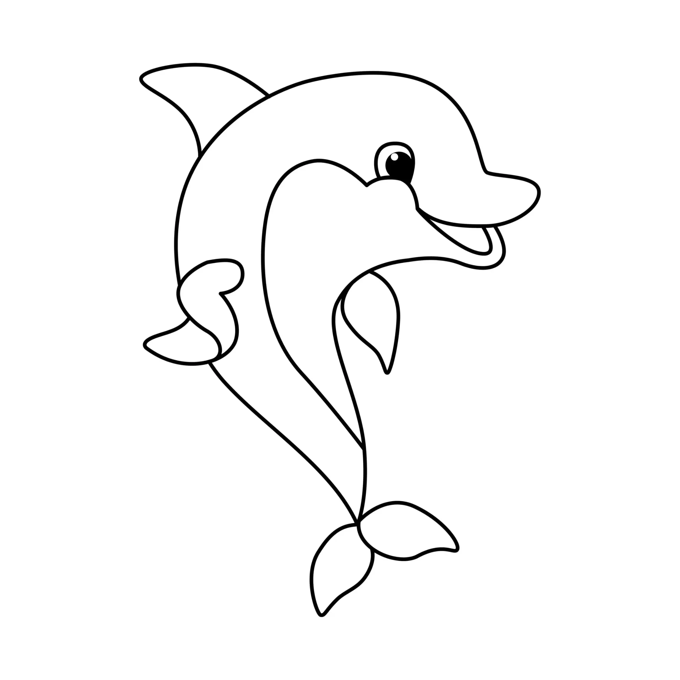 Free Dolphin Picture To Color In