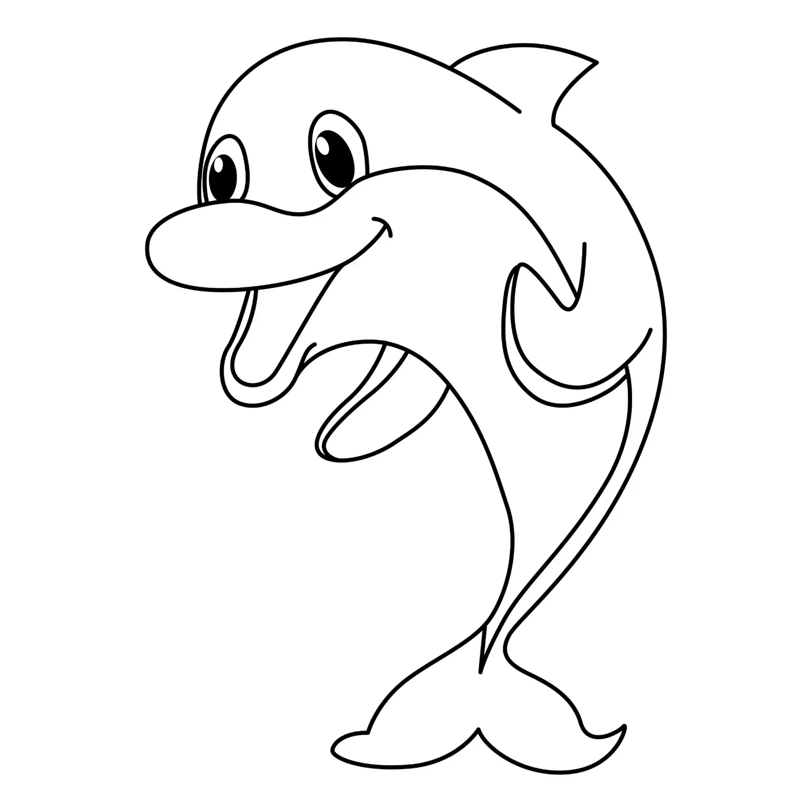 Free Dolphin Picture To Color In