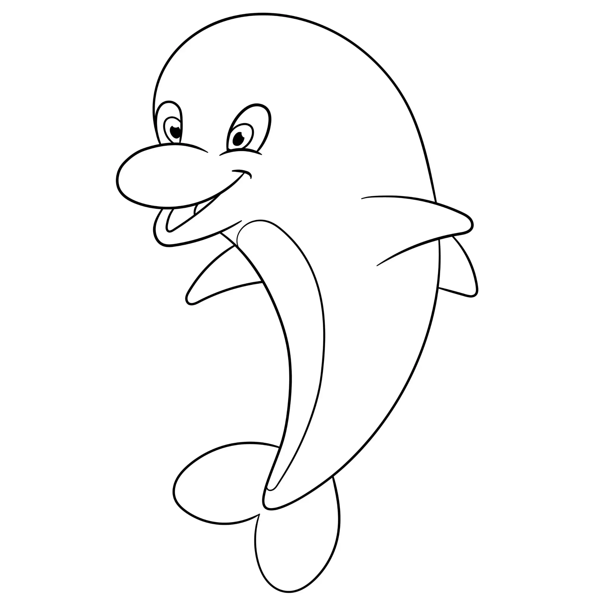 Free Dolphin Picture To Color In