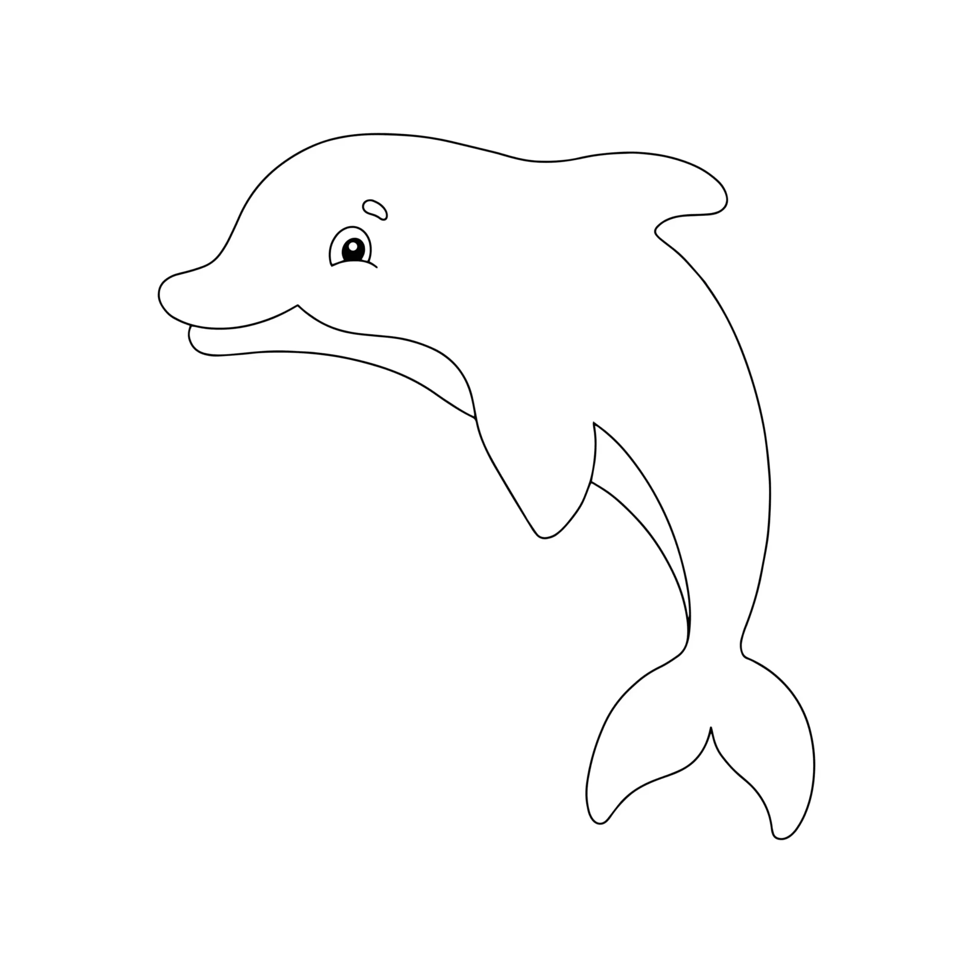 Free Dolphin Picture To Color In