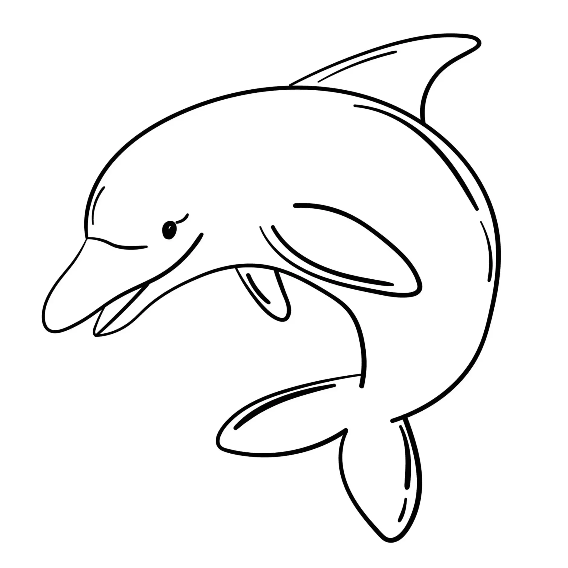 Free Dolphin Picture To Color In