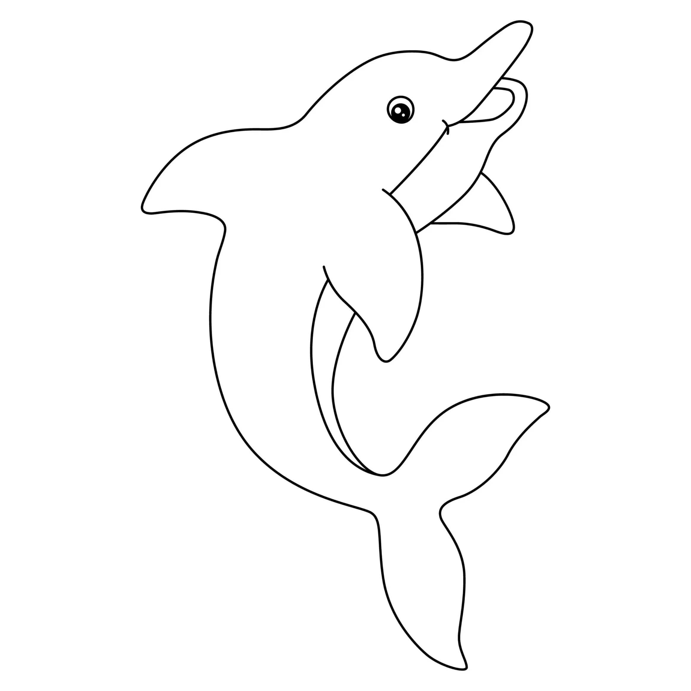 Free Dolphin Picture To Color In