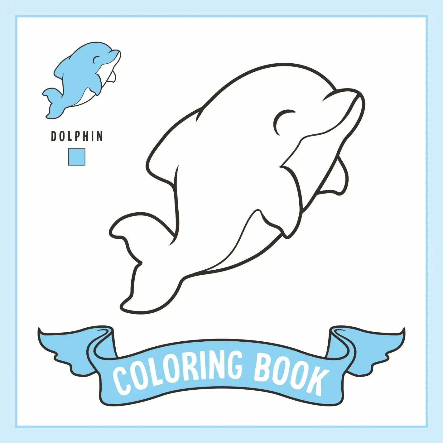 Free Dolphin Picture To Color In