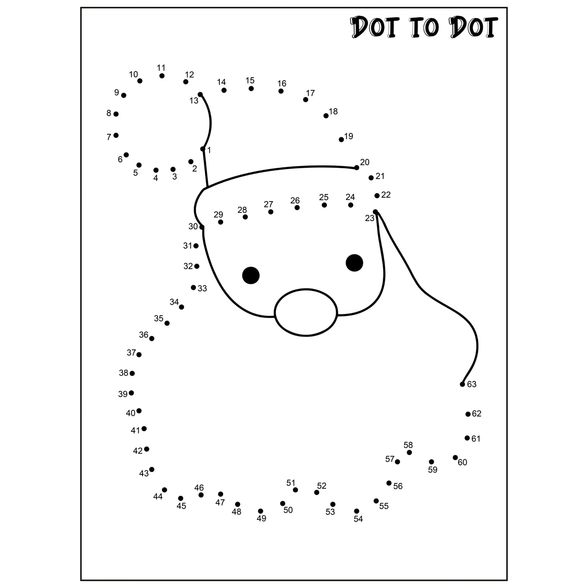 Free Dot To Dot Coloring Picture