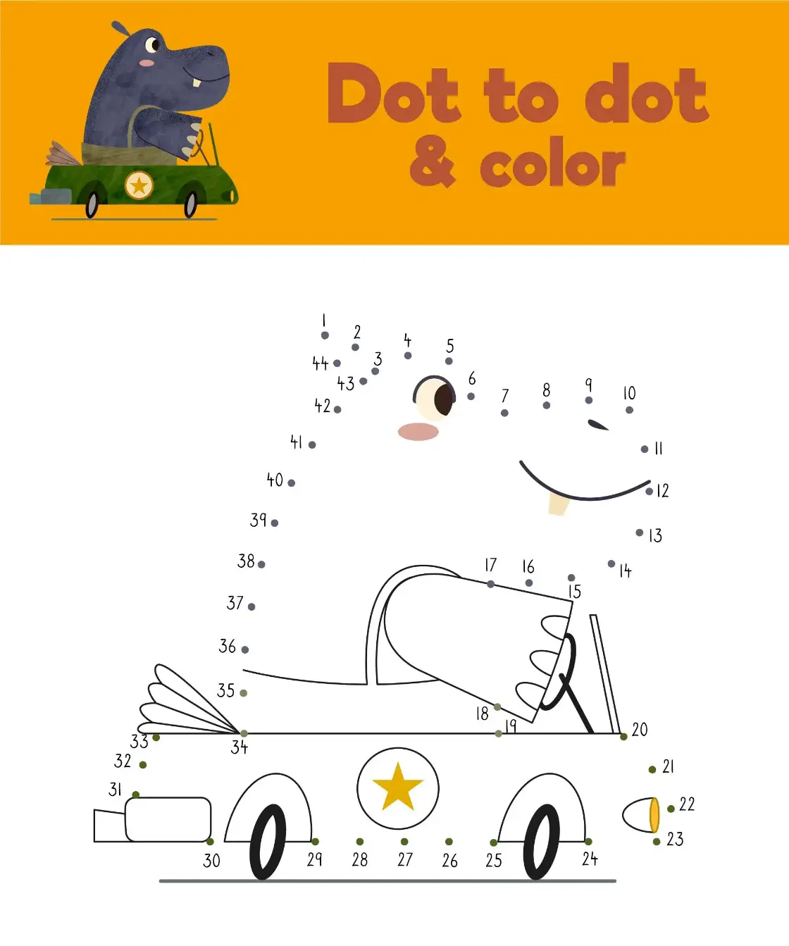 Free Dot To Dot Coloring Picture