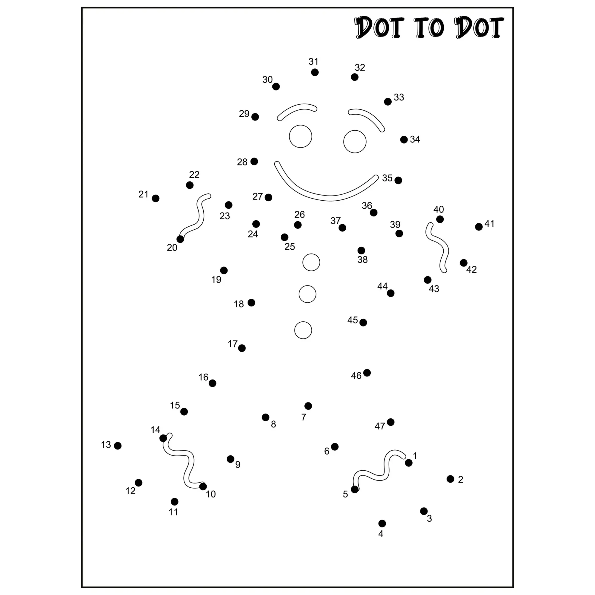 Free Dot To Dot Coloring Picture