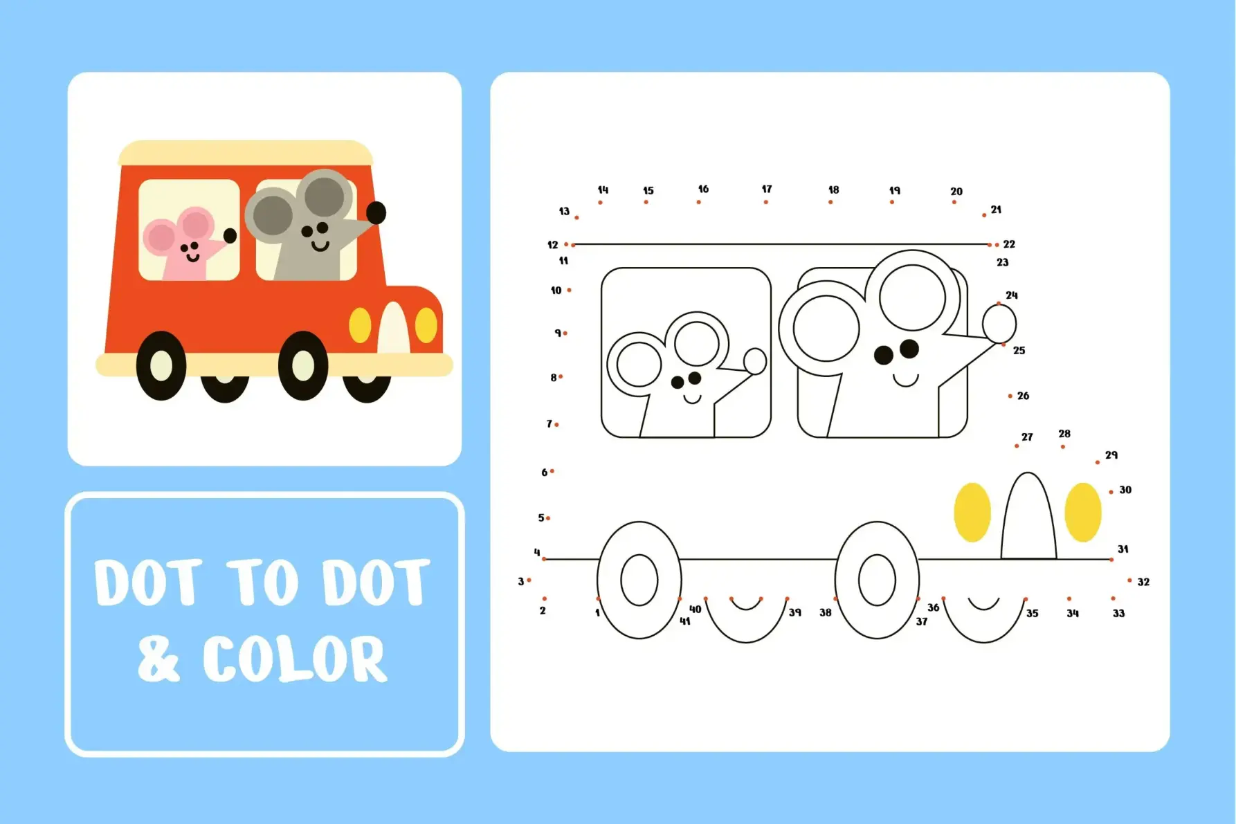 Free Dot To Dot Coloring Picture