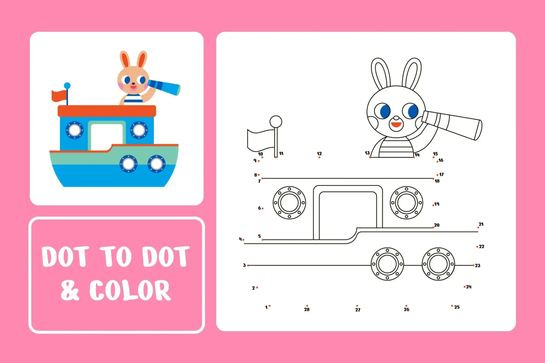 Free Dot To Dot Coloring Picture