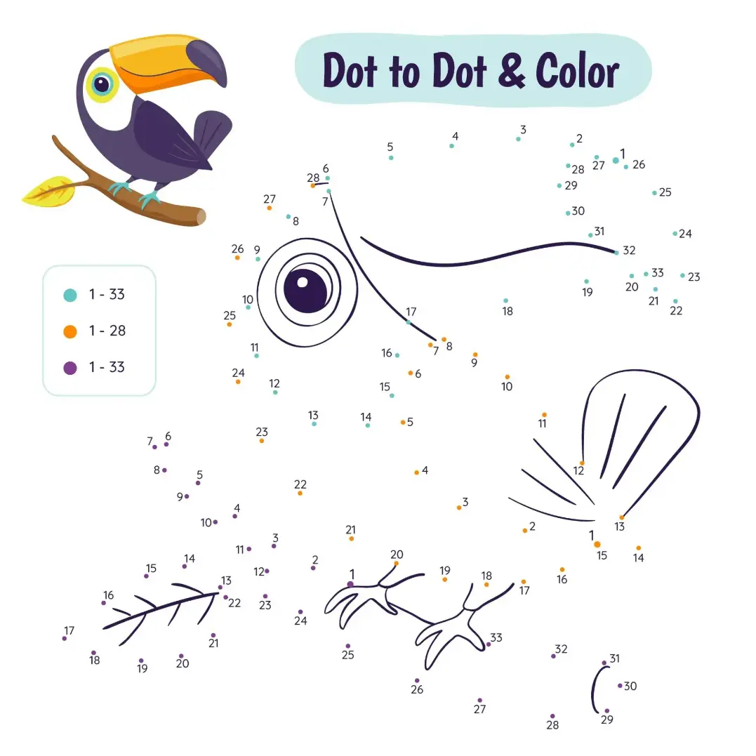 Free Dot To Dot Coloring Picture