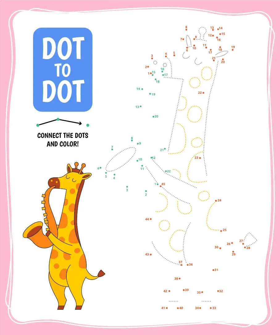 Free Dot To Dot Coloring Picture