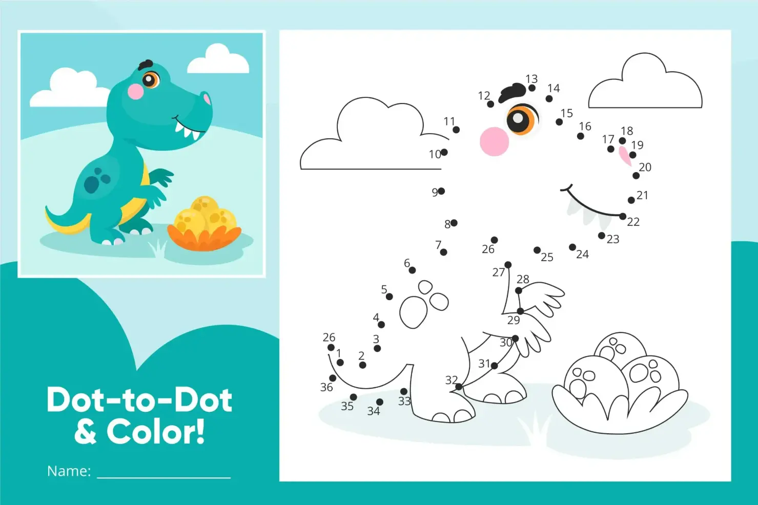 Free Dot To Dot Coloring Picture