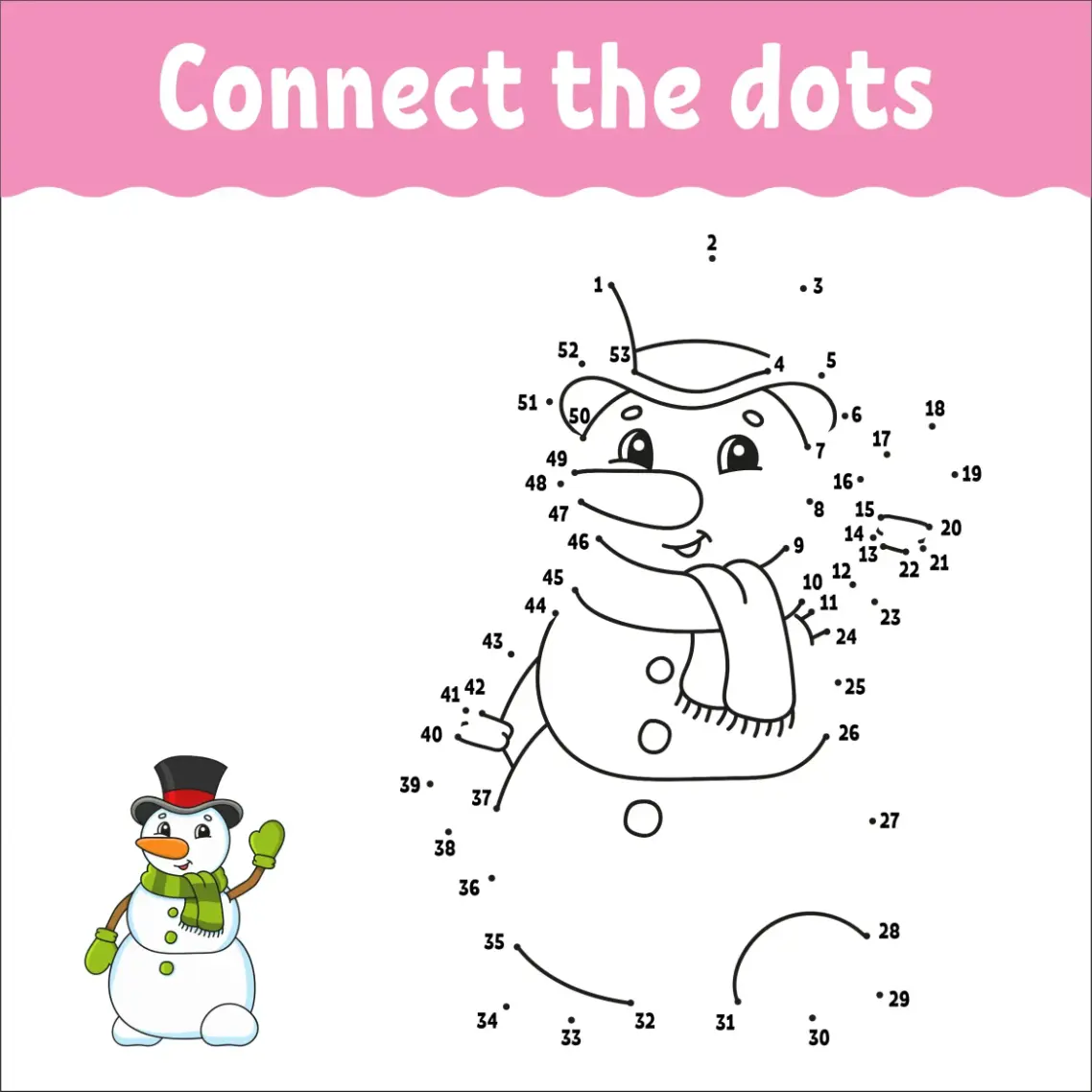 Free Dot To Dot Coloring Picture