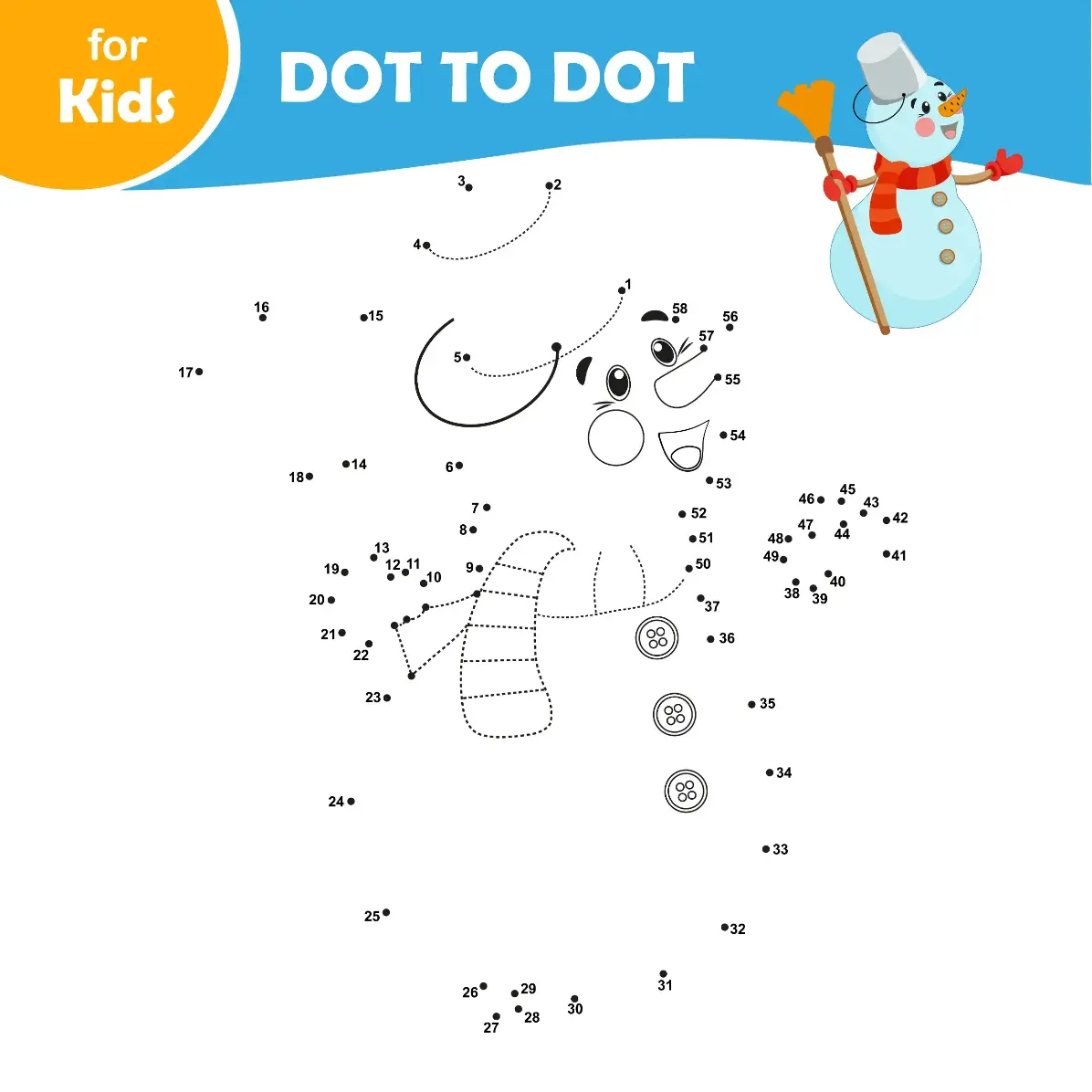 Free Dot To Dot Coloring Picture