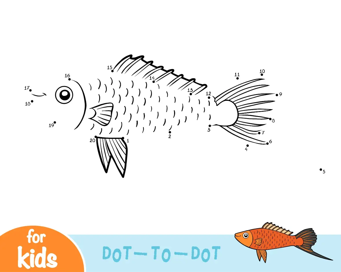 Free Dot To Dot Coloring Picture