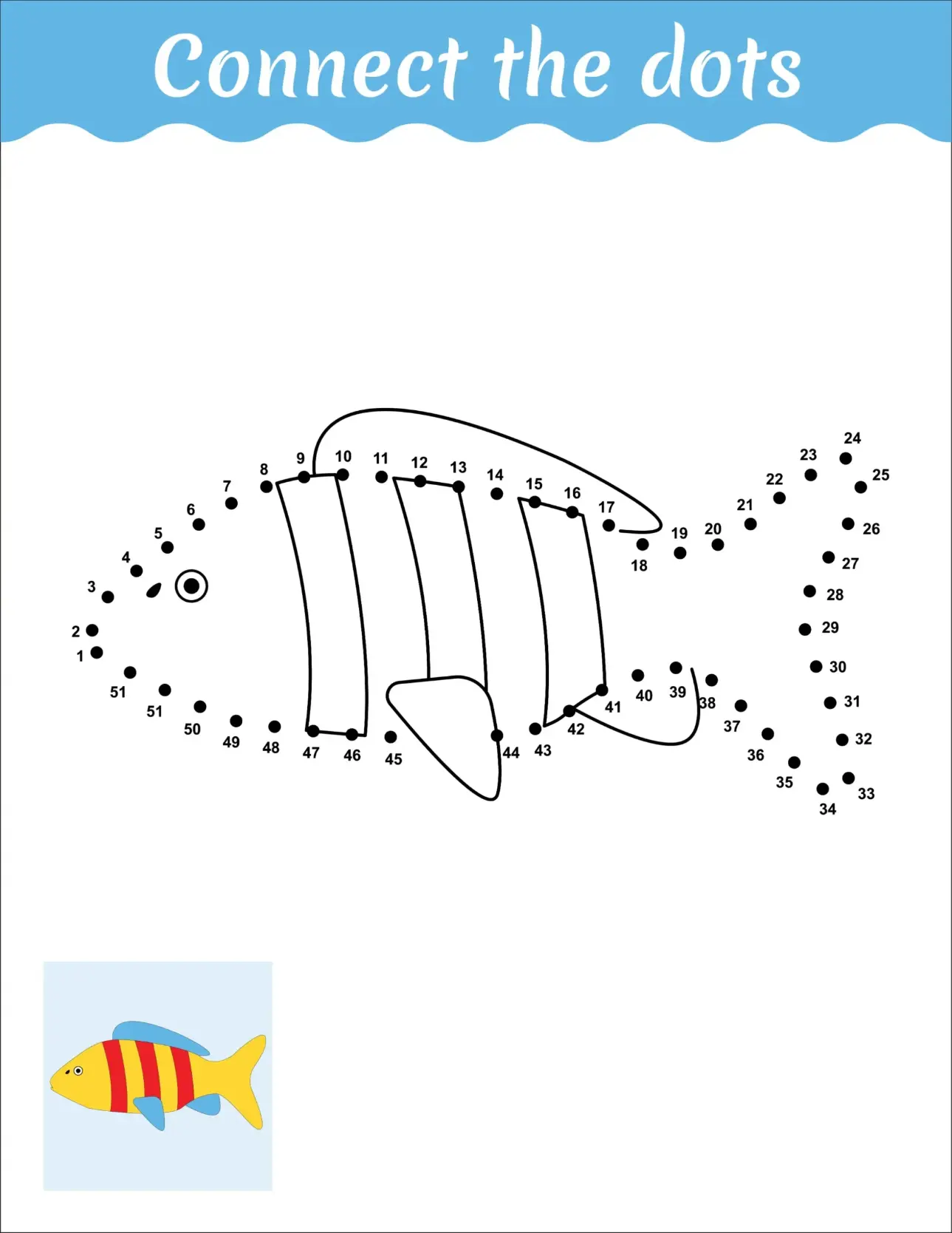 Free Dot To Dot Coloring Picture